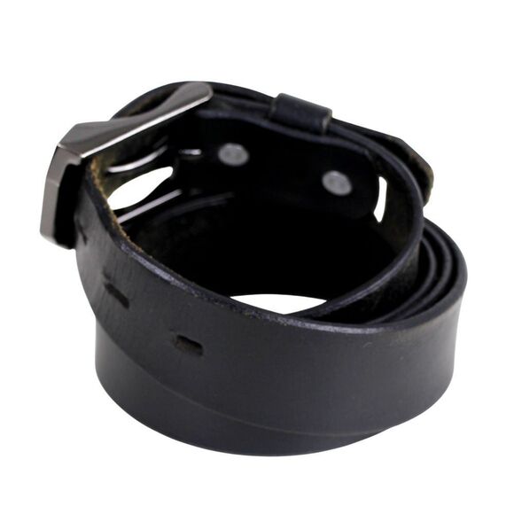 Levi's SADDLE BLACK REAL LEATHER 1 1/2"Wd DRESS CASUAL MEN'S BELT Sz 44/110 (1M - Picture 5 of 14